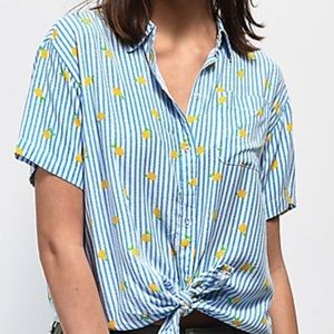 Lemon button up shirt